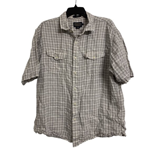 Pendleton Malone Plaid Lenin Button Up Shirt Size L - Picture 1 of 8